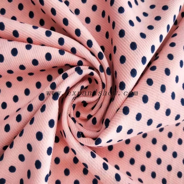 fancy women dresses fabric polyester full way stretch printed 