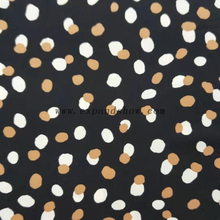 fancy women dresses fabric polyester polka printed 