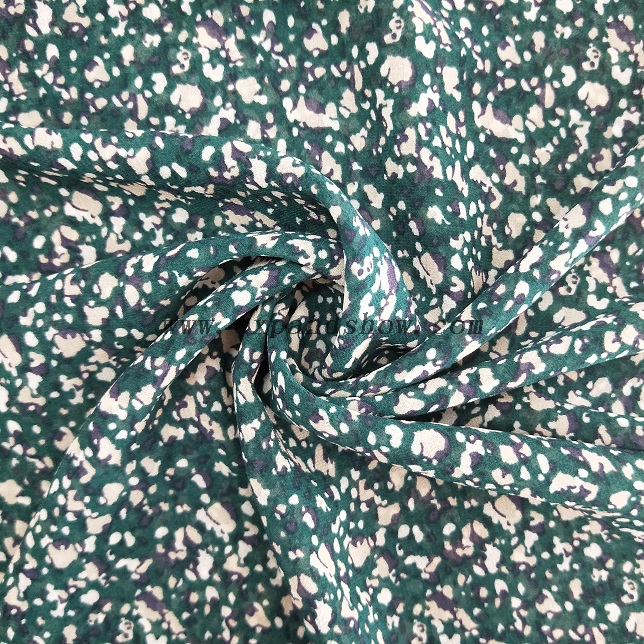 Fancy printed women dresses fabric polyester 75D chiffon fabric 