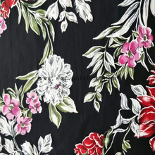 Fancy women dresses fabric polyester dty puff printed