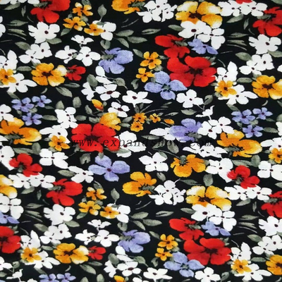 Fancy printed women dresses fabric fuli crepe fabric 