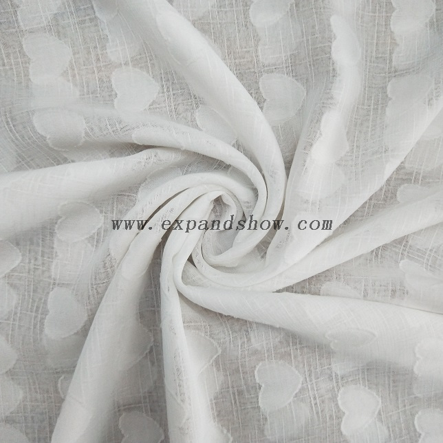 Fancy women dresses fabric polyester chiffon jacquard dyed 