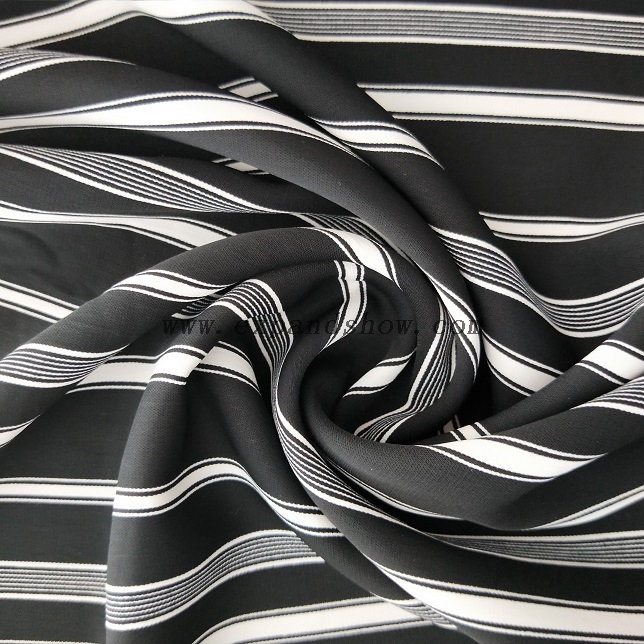 fancy women dresses fabric polyester polka printed 