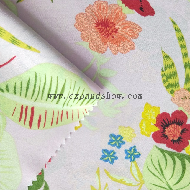 fancy women dresses fabric polyester full way stretch printed 