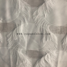 Fancy women dresses fabric polyester chiffon manual jacquard fabric 