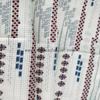 Fancy women dresses fabric alkali melt check printed fabric 