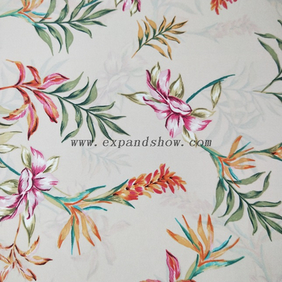 Fancy women dresses fabric polyester high quality soft moss crepe dobby georgette printed
