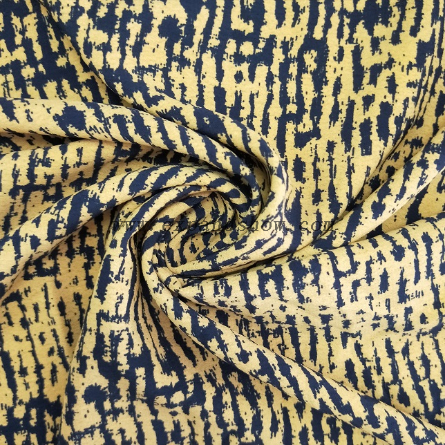 Fancy women dresses fabric polyester scuba crepe dyed fabric 