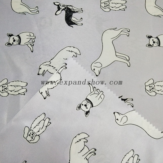 Fancy women dresses fabric polyester high quality satin spandex printed 